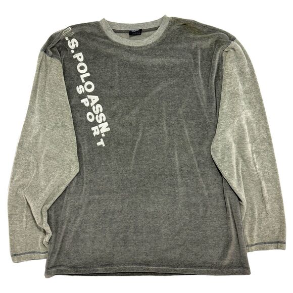 Woman's U.S. Polo Sport Ralph Lauren Fuzzy Long-sleeved Soft Sweatshirt SIZE 2XL - Picture 1 of 6